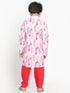 Boy's Cotton Silk Digital Printed Kurta and Pyjama Set